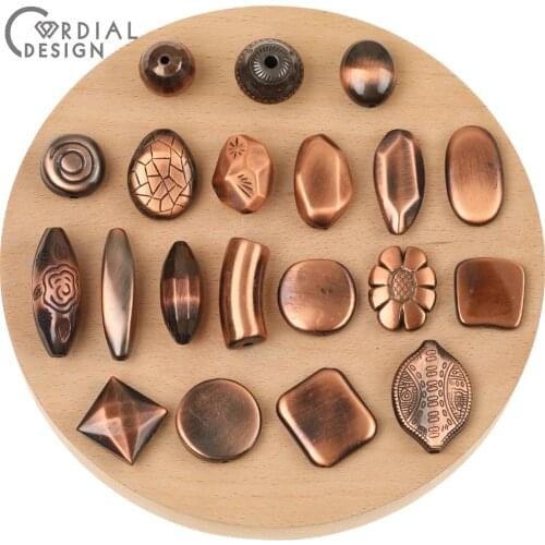 Cordial Design 100Pcs Acrylic Beads/Hand Made/Bronze Color Effect/Irregular Shape/DIY Accessories/Jewelry Findings & Components