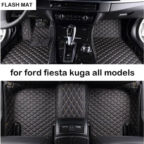 Car floor mats for ford fiesta 2006-2018 focus mk2 explorer kuga fusion ranger ecosport auto accessories car mats
