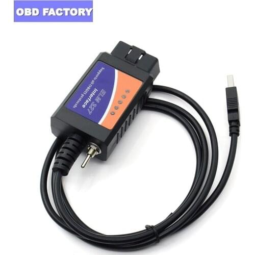 10PCS ELM327 V1.5 USB With Switch for Ford Forscan ELMconfig Code Reader OBD2 Scanner PIC18F25K80 Car Diagnostic Tool HS CAN MS
