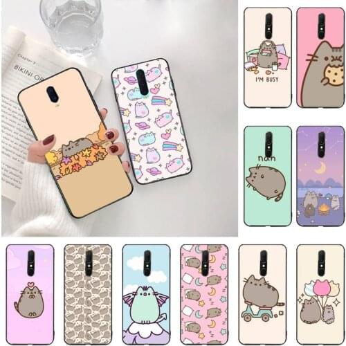 Cute Pusheen cat Phone Case For Oppo A5 A9 2020 Reno2 z Renoace 3pro A73S A71 F11
