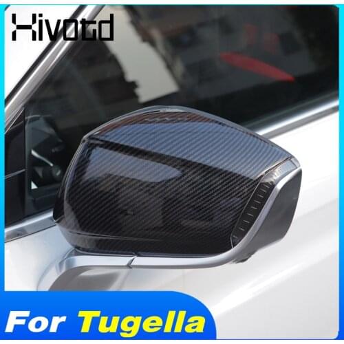 Car Rearview Mirror Cover Cap Side Wing Mirrors Case Protection For Geely Tugella FY11 2021-2019 Accessories Exterior Styling