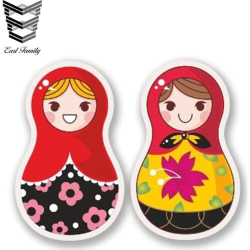 EARLFAMILY 13cm x 8cm Russian Doll Vinyl Stickers Funny Car Decals Car Truck Motor Laptop Tablet Waterproof Car Sticker Graphic