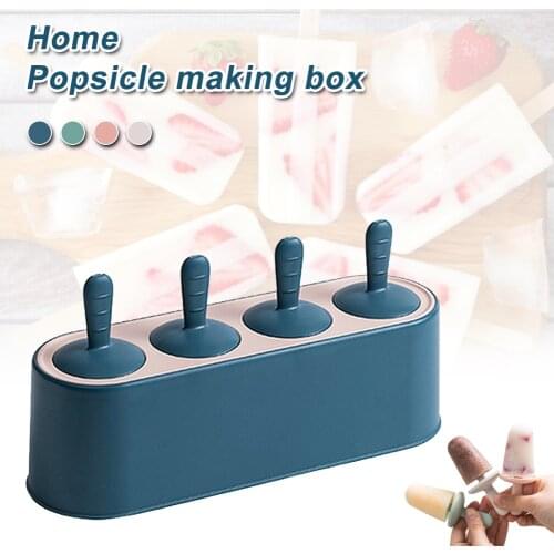 Home Ice Cream Molds Reusable Durable DIY Tray Holders Molds Ice Box Ice Molds House Dining Kitchen Tools DIY Ice Cream Supplies