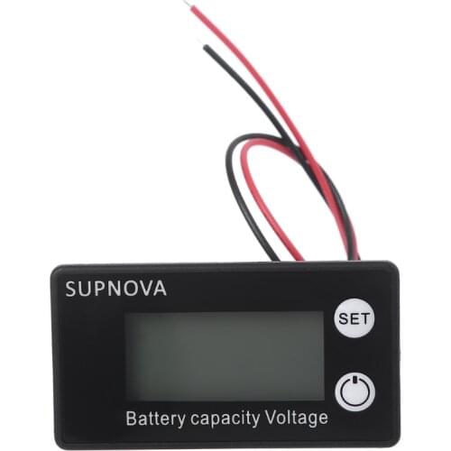Battery Capacity Indicator Tester DC 7-68V Lead Acid Lithium LiFePO4 Car Motorcycle Voltmeter Voltage Gauge 12V 24V 48V