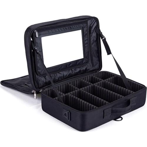 3 Layers Cosmetic Bag Beauty Artist Storage Cosmetic Organizer Brush Box Handbag With Strap New