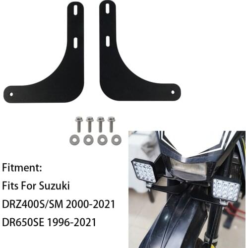 NICECNC 6mm Auxiliary LED Light Mounts Bracket Holder For Suzuki DRZ400S DRZ400SM 2000-2021 DR650SE 1996-2021 DRZ 400S 400SM