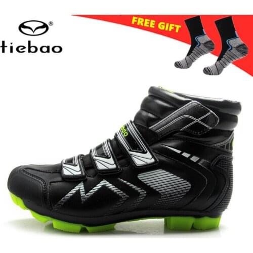 TIEBAO Winter Cycling Shoes Men Outdoor Sports Zapatillas Ciclismo Hombre Mountain Bicycle Sneakers Women Self-Locking Bike