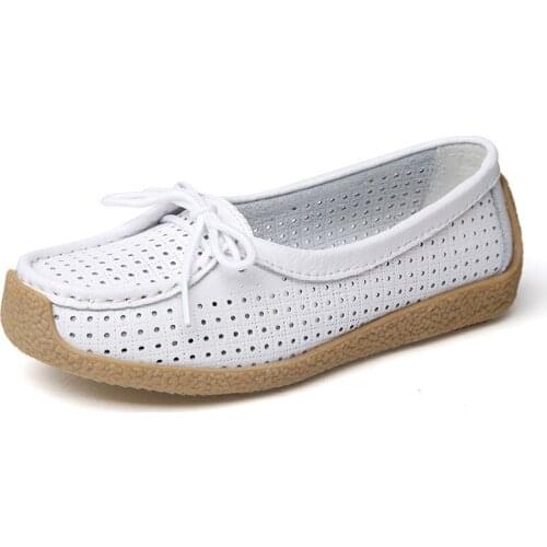 Summer mother shoes woman flats slip on ballerina casual female shoes 2019 fashion tassel genuine leather loafers women shoes