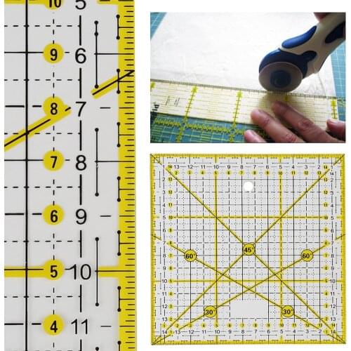 DIY Sewing Patchwork Tools Square Quilting Ruler Sewing Ruler Tailor Cutting Ruler Gadget For Home & Living 15*15CM