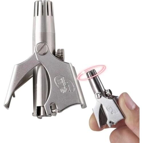 Edieu Nose Trimmer for Men Stainless Steel Manual Trimmer for Nose Razor Shaver Washable Nose Ear Hair Trimmer Eyebrow Trimmer