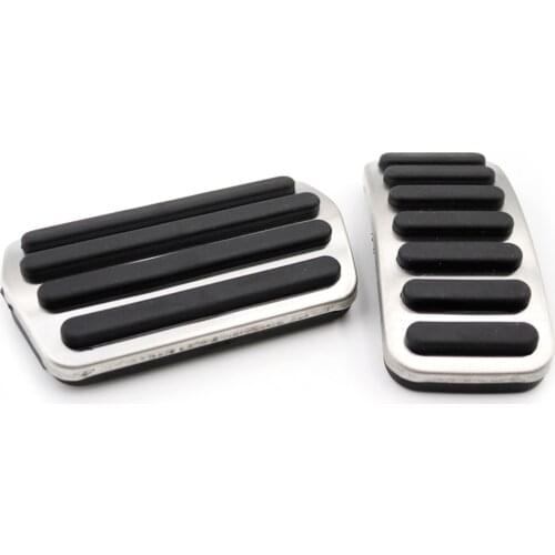 For Volvo XC40 2018 2019 Stainless Steel Gas Fuel Brake Foot Pedal Pad Kit Set AT No Drill