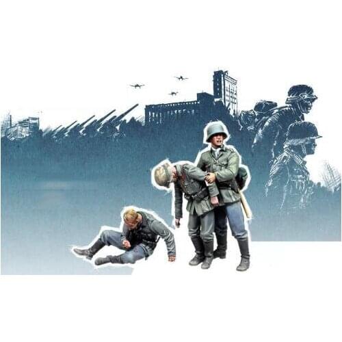 1/35 Scale Unpainted Resin Figure wounded soldiers 3 figures collection figure