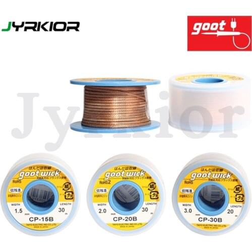Original Japan GOOT Desoldering Wicks Braid Copper Wire Solder Remover BGA Solder Wick RoHs Lead-free MSDS Welding Tools