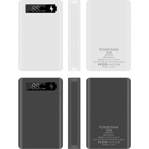 QC3.0 PD LCD Display DIY 5x18650 Battery Case Power Bank Shell Quick Charge Box