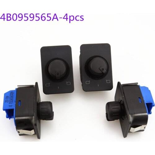 SCJYRXS 4Pcs For A3 8L1 A6 4B C5 4B0959565A 4B0 959 565A Wing Mirror Knob Switch With Function Memory
