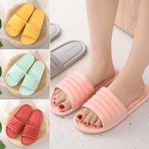 2021 Bathroom Slippers Women Men Couple Slippers Female Indoor Home House Sandals Non-slip Soft Ins Tide To Wear Slippers
