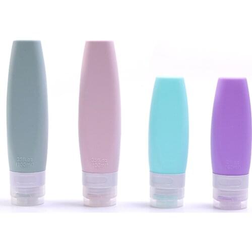 Silicone Refillable Bottle Cosmetic Packaging Travel Bottle Cosmetic Empty Container Shampoo Container Squeeze Bottle For Liquid