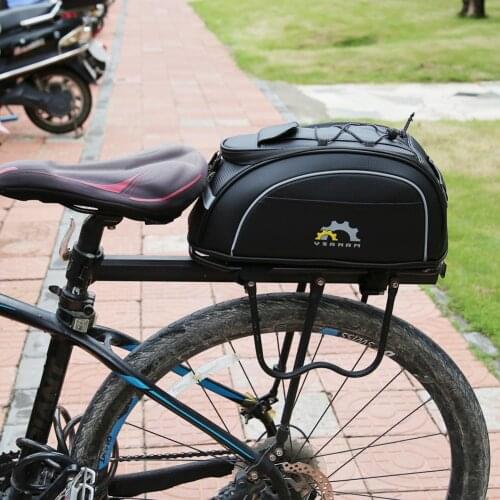 MTB Bike Reflective Rear Tail Rack Pannier Carbon Fiber Waterproof Carrier Bags Biking Portable Dustproof Cycling Parts