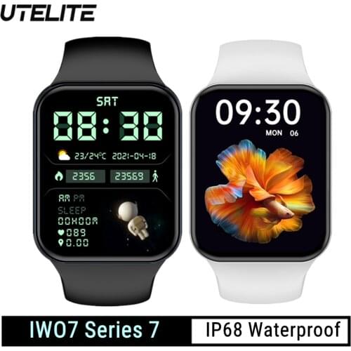 UTELITE IWO7 Smart Watch Women Series 7 1.82inch Full Screen IP68 Waterproof Men Watches Blood Pressure PK Series 6 W37 HW22 W26