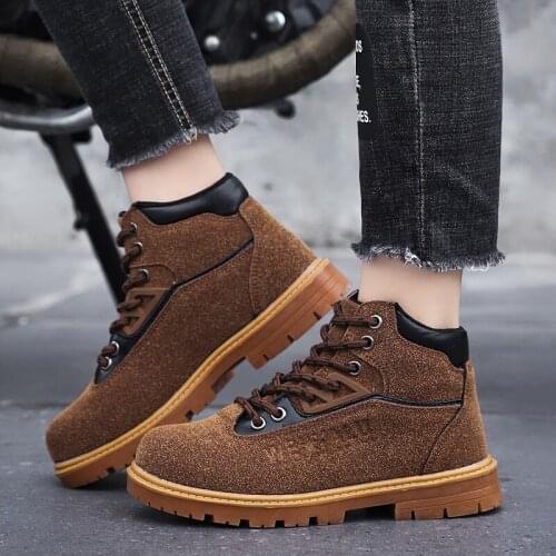 2020 boys fashion Vintage Casual Lace up Suede children shoes Martin boots Comfortable Non-slip Wear-resistant Fashion boots