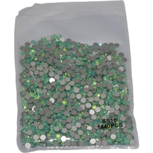 Green Opal Flatback Rhinestones SS3-SS30 Non Hotfix Stones For Nail Art Decorations