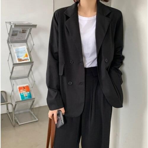 Web celebrity blazer han edition black female British autumn wind spring temperament design feeling short leisure suit