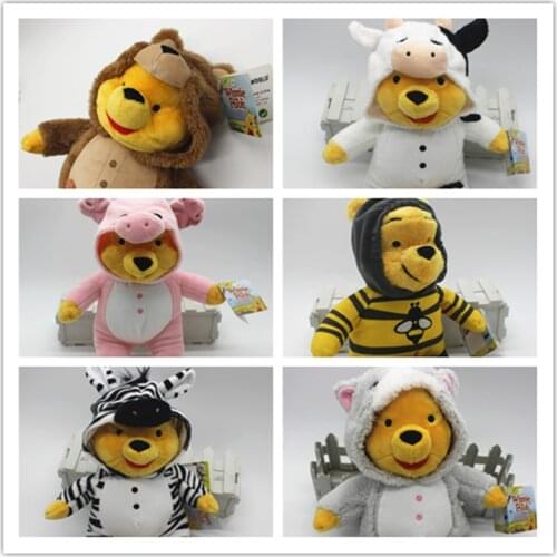 1piece 30cm Original winnie the pooh dressed up bee pig zebra Stuff Soft Plush Toy Doll Birthday Children & Gril friend Gifts