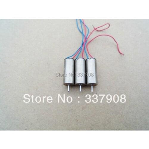 10pcs 6*14.5mm High Magnetic Coreless Motor 4.2V/0.05A/46000RPM For Remote Control Quadcopters/Aircraft/Helicopter Tail Motor