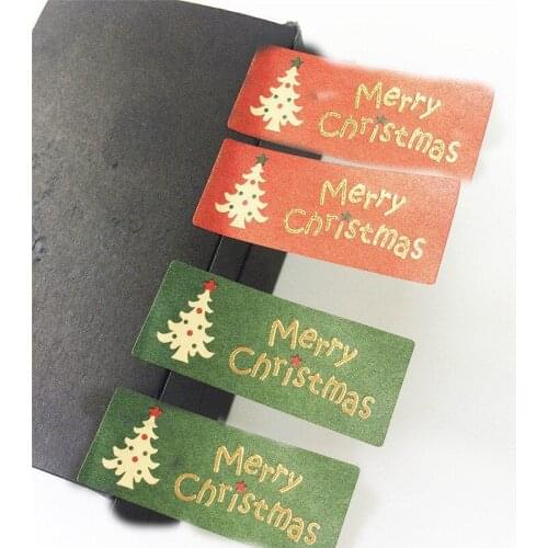 100Pcs Merry Christmas Package Seal Sticker Christmas Tree Gift Label Sticker Scrapbooking For Christmas Party Decoration