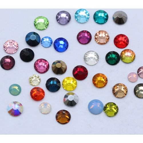 144/1440p ss5 44-Colors Flat back Non-hotfix crystal manicure rhinestones Nail Art Decorations Super Bright strass glass stones