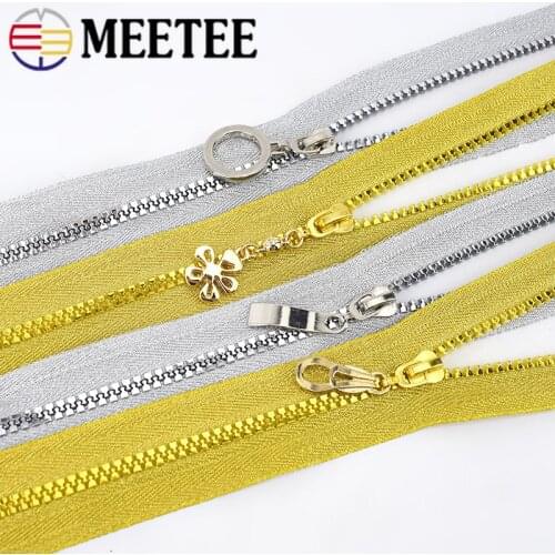 2/5pcs 60cm 5# Gold Silver Open-end Resin Zipper for Sewing Coat Down Jacket Bag Zippers DIY Tailor Accessories ZA407