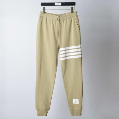 2021 Fashion TB THOM Brand Sweatpants Men Women Spring Autumn Cotton Casual Sports Trousers Tracksuit Bottoms Jogger Track Pants