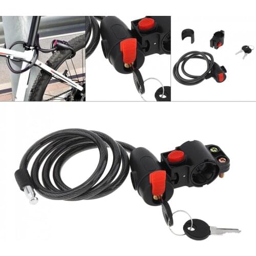 9 x 890mm Portable Durable Bike Cycle Heavy Duty Coil Combination Security Lock Steel Spiral Cable Bicycle Lock with 2 keys