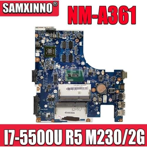 AKemy NM-A361 motherboard for Lenovo G40-80 ACLU3/ACLU4 NM-A361 PM laptop motherboard notebook I7-5500U CPU R5 M230/2G GPU