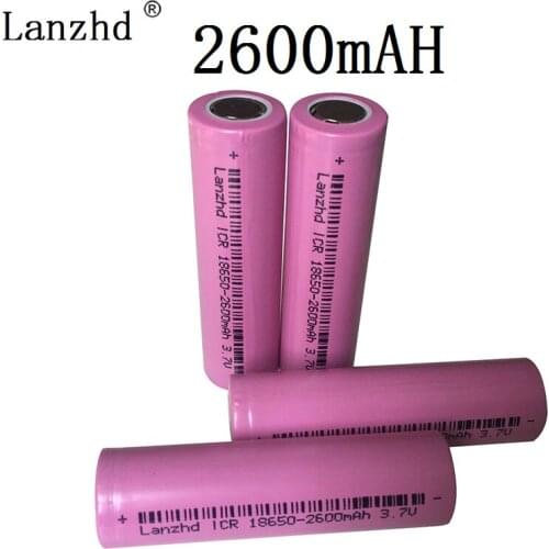 Battery 18650 Rechargeable Battery 3.7v Li-ion 2600MAH original Batteries For LED Flashlights battery Wholesale