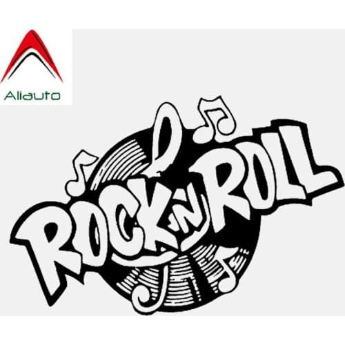 Aliauto Personalized Car Sticker Rock and Roll Music PVC Reflective Creative Sunscreen Decal Automobiles Accessories,16cm*10cm