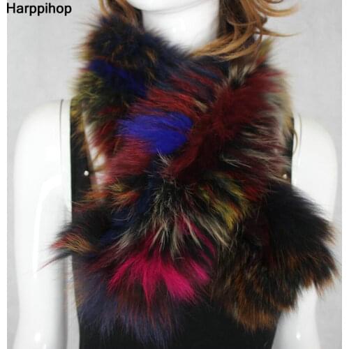 Free Shipping Fox Fur Scarf Hand Knitted Genuine Fox Fur Scarf Neck Warmer Women and Men Fox Fur Scarf Collar Winter Neckerchief