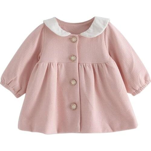 Children Jackets 2020 Spring Baby Rabbit Collar Cute Kids Coat Girl Outerwear Jackets For Girls Clothes 2 Color 0-2Y