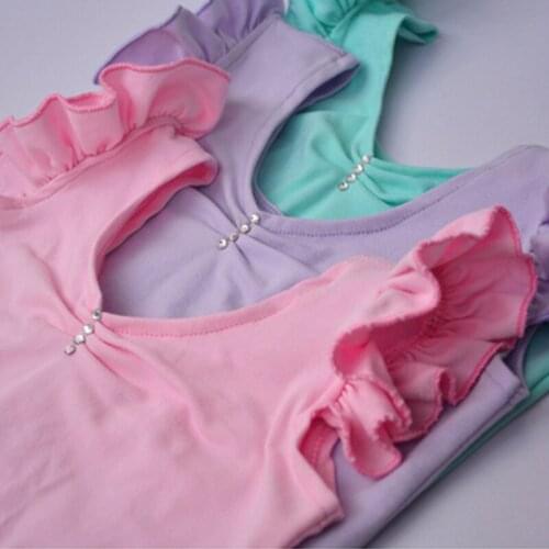 Kids Pink Ballet Dancing Clothes Cotton Sleeveless Gymnastics Leotard Competition Practice Ballet Dance Skirt 2018 New Leotard