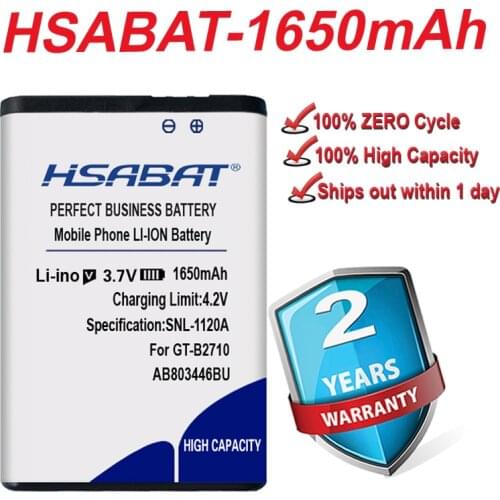 HSABAT Newest Battery For Samsung GT-B2710 Xcover Battery 1650mAh AB803446BU AB803446BA