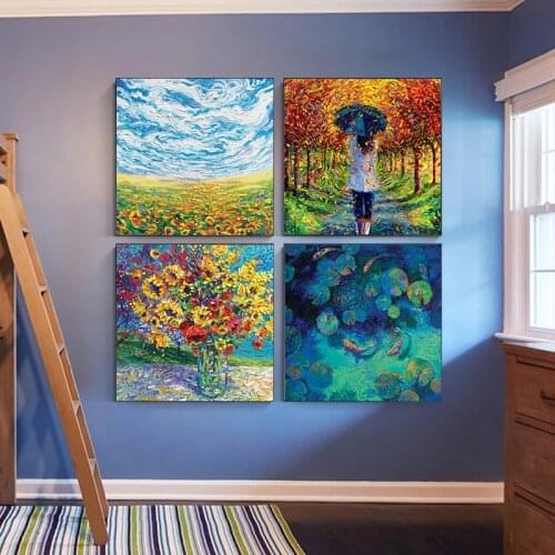 Van Gogh Oil Paintings on Canvas Wall Art Poster and Prints Abstract Cuadros Famous Landscape Picture For Living Room Home Decor