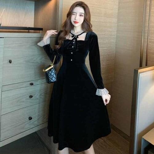 Autumn New Retro Dress for Women Woman Dresses Vestido De Mujer Femme Robe