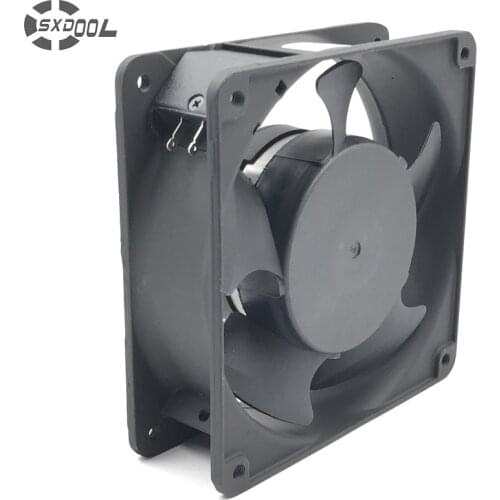 SXDOOL SJ1238HA2 120mm 12038 120*120*38 mm 220-240V AC 0.13A axial industrial Cooling Fan 220V metal frame