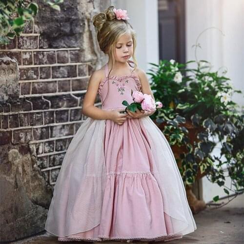 Flower Girl Dresses Lace Applique Cap Sleeve For Wedding Princess Children Party Ball Gown First Communion Dress