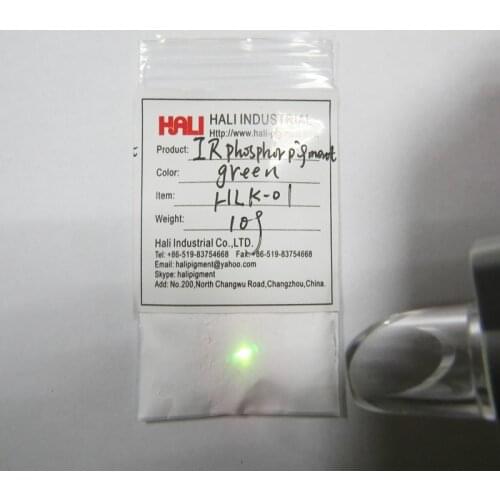Supply quality security pigment for anti-fake ink,anti-counterfeiting,IR phosphor pigment,1lot=10gram HLK-01 green,free shipping