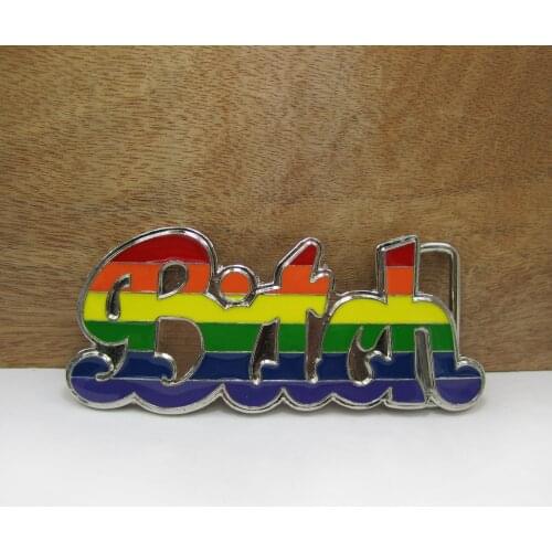 BuckleClub zinc alloy fashion BITCH belt buckle western jeans gift cowboy belt buckle FP-02857 SILVER FINISH drop shipping