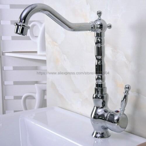 Bathroom Single Handle Hole Hot Cold Water Mixer Taps Wash Basin Bathroom Kitchen Deck Mounted Basin Faucet Nnf932