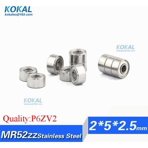 [SMR52ZZ-P6]10pcs stainless steel dental minisize ball bearing MR52ZZ 20082zz SMR52zz medical equipment bearing 2*5*2.5mm