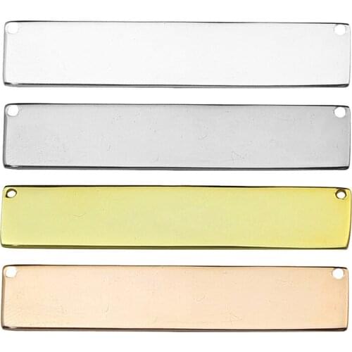 Beadsnice 925 Sterling Silver Metal Stamping Blank Bracelet Connectors Link Jewelry Findings for Necklace Making For Her