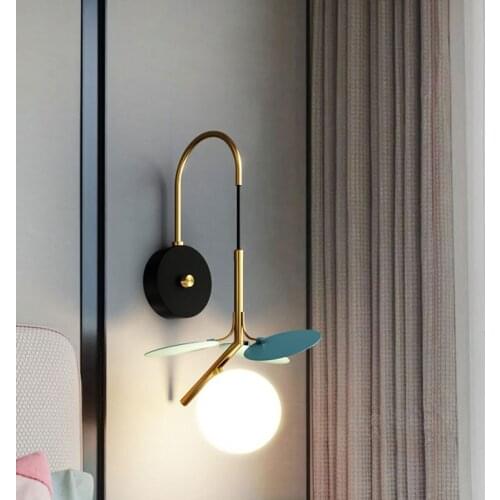 Modern Glass Ball Wall Lamp Living Room Background Decoration Corridor Porch Kitchen Home Lighting Bedroom Dining Room Wall Lamp